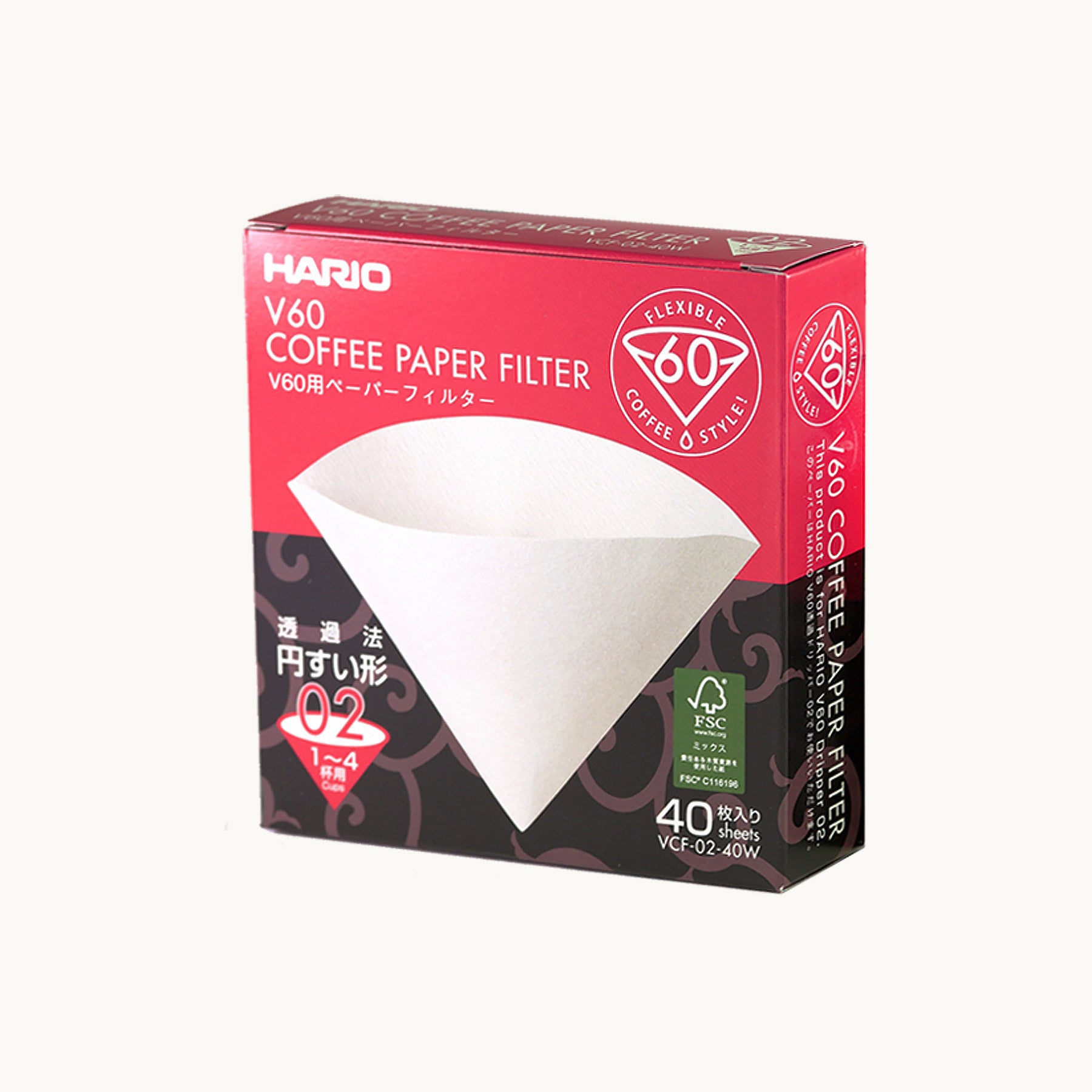 2-Cup Filter Papers 100pc for Hario V60 - Change Coffee